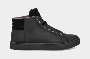 Black Ugg Baysider High Weather Men's Sneakers | Saudi Arabia-6375209