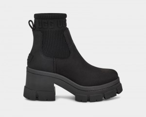 Black Ugg Brooklyn Women's Chelsea Boots | Saudi Arabia-0341962