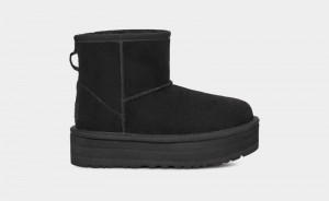 Black Ugg Classic Mini Platform Kids' Boots | Saudi Arabia-9425316