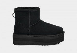 Black Ugg Classic Mini Platform Women's Boots | Saudi Arabia-7384095