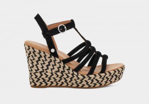 Black Ugg Cressida Women's Sandals | Saudi Arabia-6287319