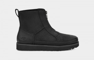 Black Ugg Deconstructed Front Zip Women's Boots | Saudi Arabia-1645392