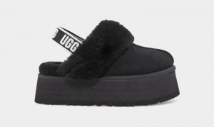 Black Ugg Funkette Women's Slippers | Saudi Arabia-0218957