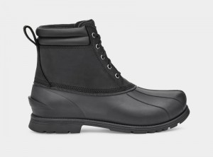 Black Ugg Gatson Mid Men's Ankle Boots | Saudi Arabia-0967528