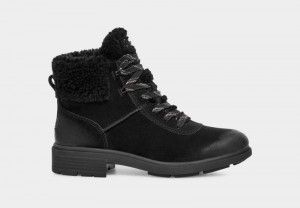 Black Ugg Harrison Cozy Lace Women's Winter Boots | Saudi Arabia-5897231