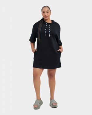 Black Ugg Kassey Hooded T Shirt Women's Dress | Saudi Arabia-6290547