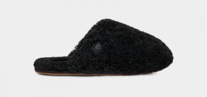 Black Ugg Maxi Curly Women's Slides | Saudi Arabia-5684170