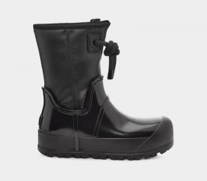 Black Ugg Raincloud Lace Women's Boots | Saudi Arabia-6254831