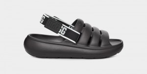 Black Ugg Sport Yeah Women's Slides | Saudi Arabia-1648032