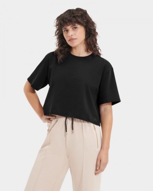 Black Ugg Tana Cropped Women's Tee | Saudi Arabia-0128394