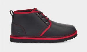 Black / Red Ugg Neumel Leather Men's Boots | Saudi Arabia-5368241