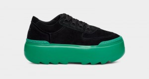 Black / Turquoise Green Ugg Marin Mega Lace Women's Sneakers | Saudi Arabia-3627054