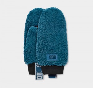 Blue Ugg Sherpa W Logo Tape Women's Mittens | Saudi Arabia-9510836