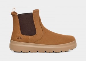 Brown Ugg Burleigh Men's Chelsea Boots | Saudi Arabia-7024389