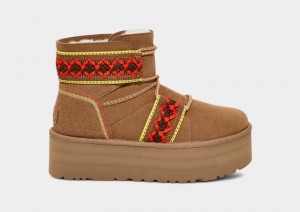 Brown Ugg Classic Mini Ii Braid Platform Women's Boots | Saudi Arabia-8026749