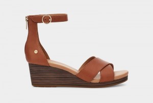 Brown Ugg Eugenia Women's Sandals | Saudi Arabia-8794305