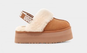 Brown Ugg Funkette Women's Slippers | Saudi Arabia-3651798