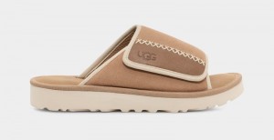 Brown Ugg Goldencoast Men's Slides | Saudi Arabia-5328476