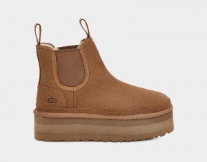 Brown Ugg Neumel Platform Women's Chelsea Boots | Saudi Arabia-2935714