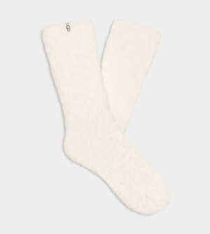 Cream Ugg Teddi Cozy Crew Women's Socks | Saudi Arabia-9038462