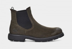 Dark Olive Ugg Biltmore Men's Chelsea Boots | Saudi Arabia-8136790