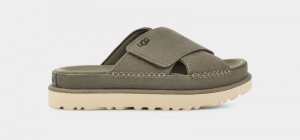 Green Ugg Goldenstar Cross Women's Slides | Saudi Arabia-0297654