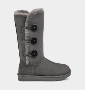 Grey Ugg Bailey Button Triplet Ii Women's Boots | Saudi Arabia-0452967