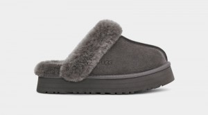 Grey Ugg Disquette Women's Slippers | Saudi Arabia-1046953