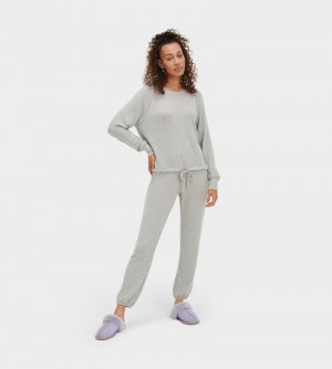 Grey Ugg Gable Set Women's Sleepwear | Saudi Arabia-7904218