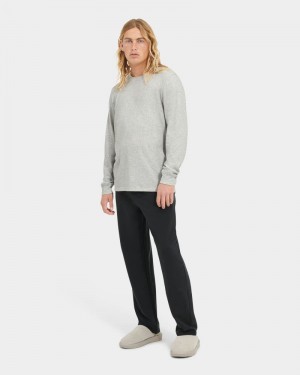 Grey / Black Ugg Waylen Set Men's Sleepwear | Saudi Arabia-1753892