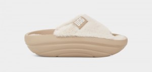 Mustard Ugg Foamo Uggplush Women's Slides | Saudi Arabia-9317402