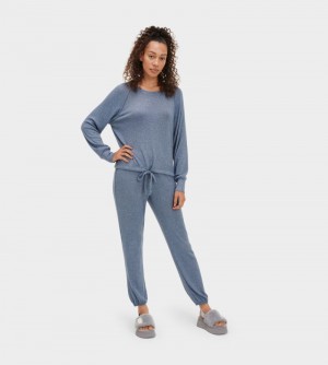 Navy Ugg Gable Set Women's Sleepwear | Saudi Arabia-5468930