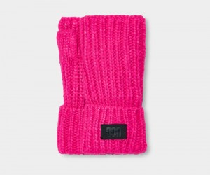 Pink Ugg Chunky Fingerless Cuff Women's Gloves | Saudi Arabia-4860532