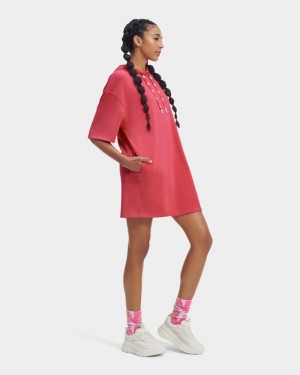 Pink Ugg Kassey Hooded T Shirt Women's Dress | Saudi Arabia-5731982