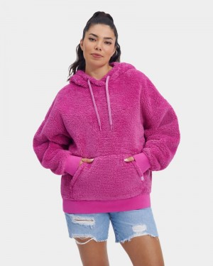 Pink Ugg Loyra Sherpa Women's Hoodie | Saudi Arabia-9486735