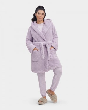 Purple Ugg Aarti Plush Women's Robe | Saudi Arabia-8695741