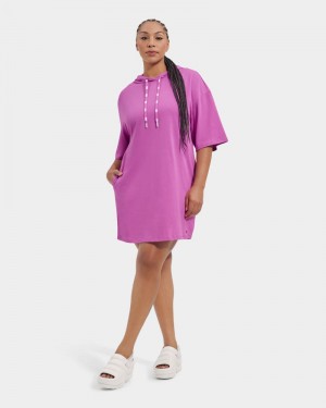 Purple Ugg Kassey Hooded T Shirt Women's Dress | Saudi Arabia-3501298