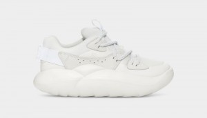 White Ugg La Cloud Lace Women's Sneakers | Saudi Arabia-1923648