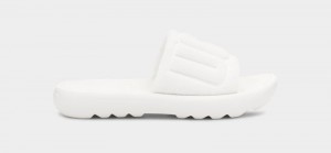 White Ugg Mini Women's Slides | Saudi Arabia-1270946