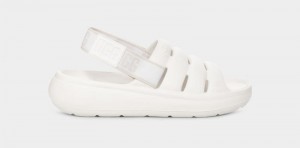 White Ugg Sport Yeah Women's Slides | Saudi Arabia-9521780