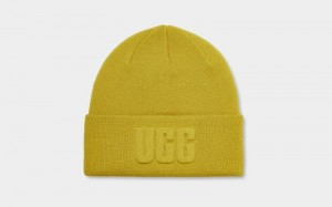 Yellow Ugg 3d Graphic Logo Women's Beanie | Saudi Arabia-7062439