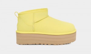 Yellow Ugg Classic Ultra Mini Platform Women's Boots | Saudi Arabia-4932786