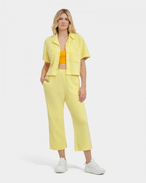 Yellow Ugg Rosalinda Wide Leg Women's Pants | Saudi Arabia-3012975