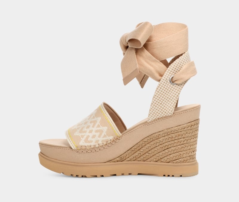 Apricot Ugg Abbot Ankle Wrap Women's Sandals | Saudi Arabia-6781450