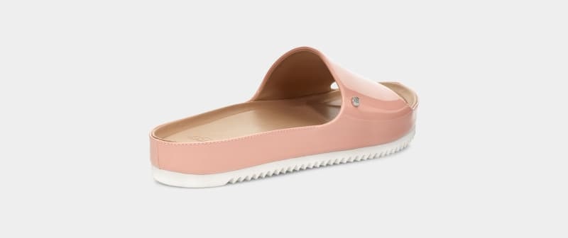 Apricot Ugg Jane Patent Women's Slides | Saudi Arabia-7918046