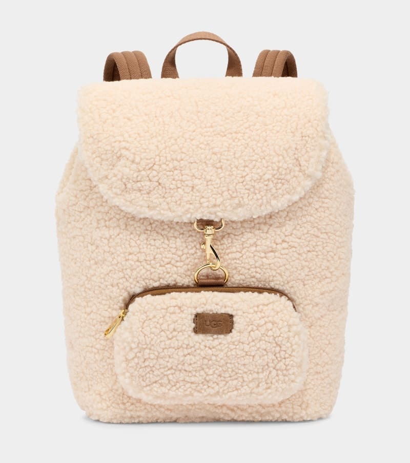 Beige Ugg Inara Uggfluff Women\'s Backpacks | Saudi Arabia-5376429