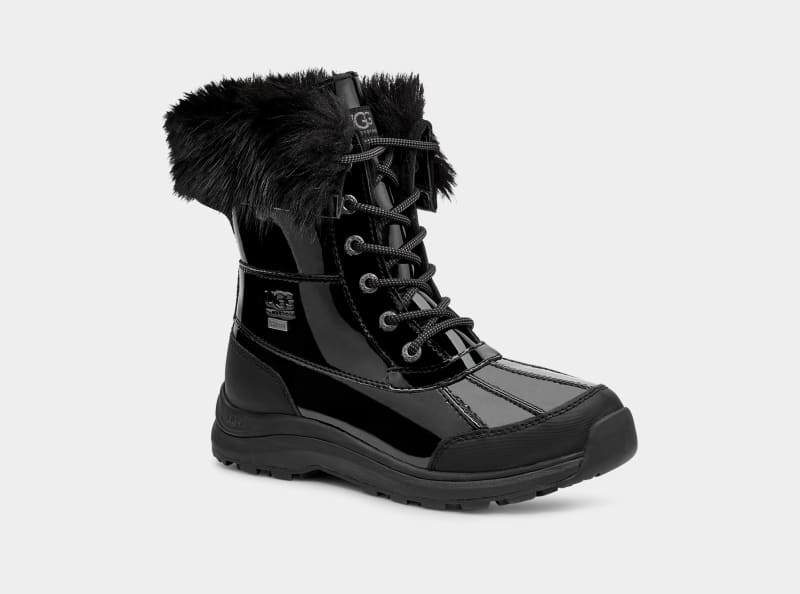 Black Ugg Adirondack Iii Patent Women's Boots | Saudi Arabia-5479260