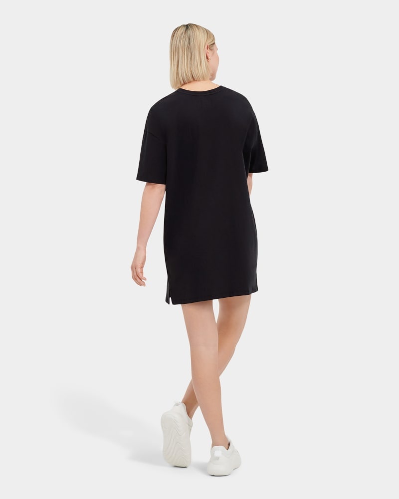 Black Ugg Alayah Logo T-Shirt Women's Dress | Saudi Arabia-4123587