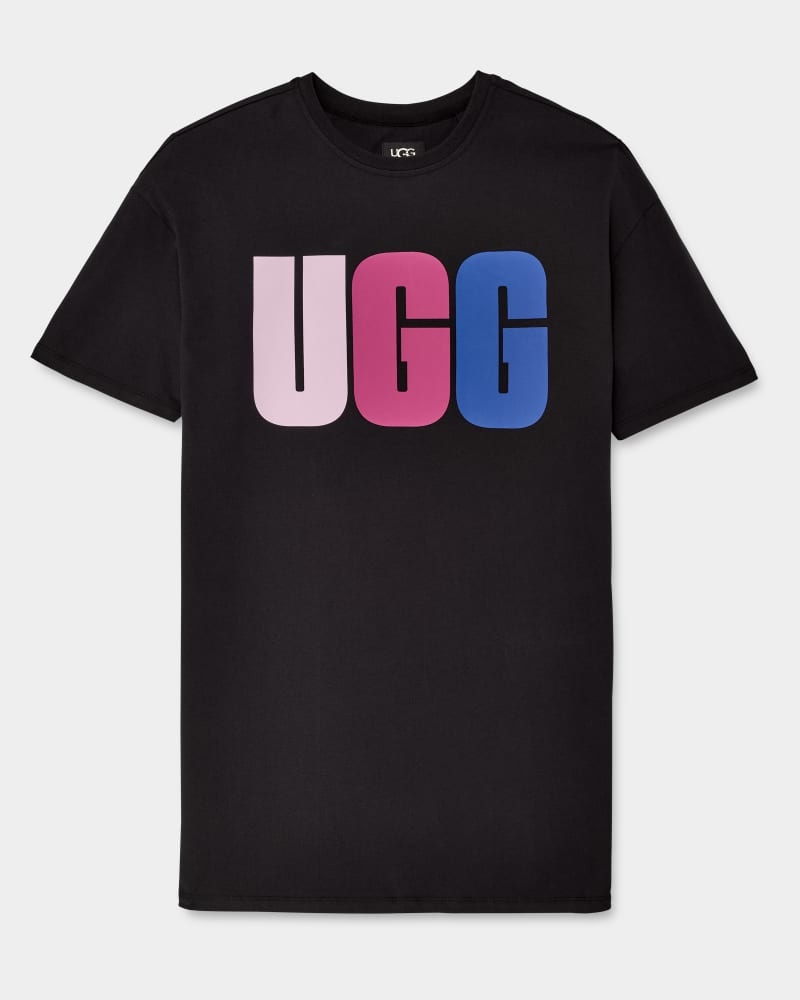 Black Ugg Alayah Logo T-Shirt Women's Dress | Saudi Arabia-4123587