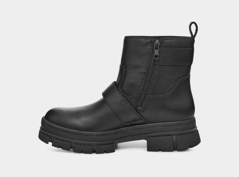 Black Ugg Ashton Short Women's Ankle Boots | Saudi Arabia-9413260